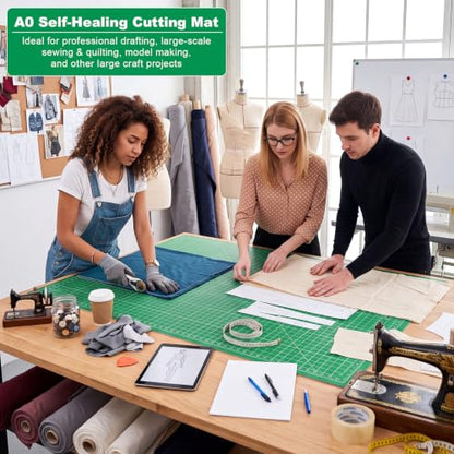 Pangda 1 Pcs 36 x 48 in Large Self Healing Cutting Mat for Sewing, Light - color: Light, size: 48"L x 35.8"W