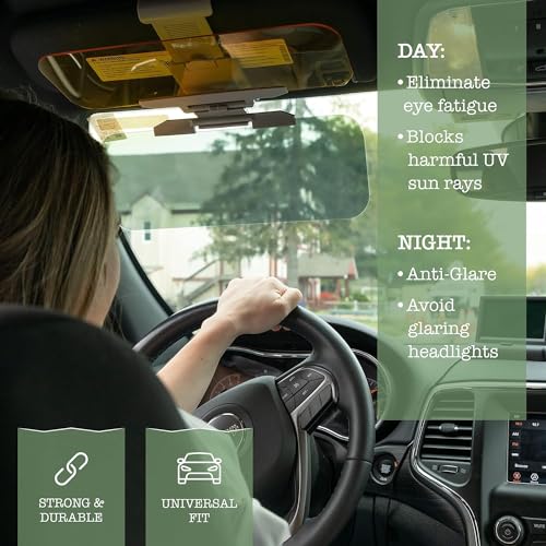 Zone Tech Day and Night Anti-Glare Car Windshield Visor - Premium Quality Universal Sunshade and Night Vision Anti-Dazzle Windshield Driving Visor (8-Pack) - size: 8-Pack