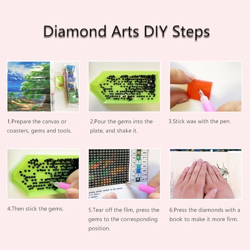 Muzagroo Art Pearl Art Kits for Adults DIY Pearl Painting Kit Wall Art 4PCS - color: 20-Pearl Van Gogh