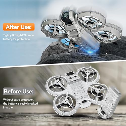DJI NEO Accessories Kit Combo, with Hard Shell Carrying Case, Drone Gimbal Protective Cover, Battery Protector (Only for DJI RC-N2 / RC-N3 Controller)