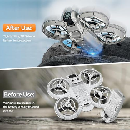DJI NEO Accessories Kit Combo, with Hard Shell Carrying Case, Drone Gimbal Protective Cover, Battery Protector (Only for DJI RC-N2 / RC-N3 Controller)