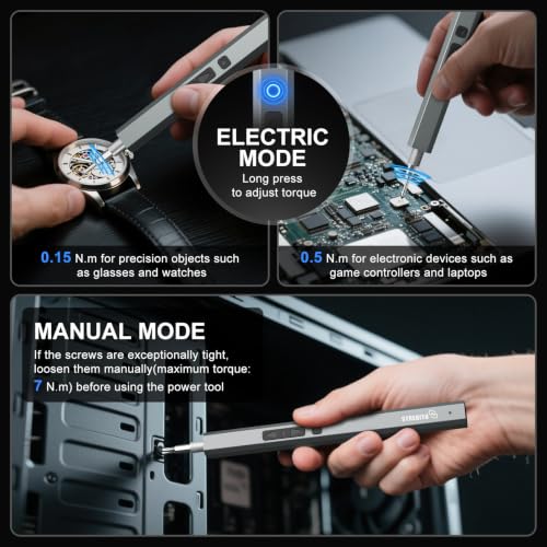 STREBITO Electric Screwdriver, 144-in-1 Precision Screwdriver Set - color: Blue