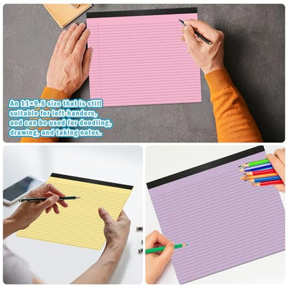 gisgfim 4 Pack 9.5"x 11" Legal Pads College Ruled Notepad - color: Pastel 2