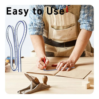 36 Inch Flexible Curve Ruler Graduated Rulers with Inking Edge, Double Side Scale Ruler for Drawing, Pattern Making, Engineering, and Stencil Work - style: 36 Inch
