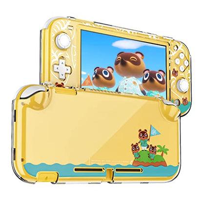 DLseego Protective Case for Switch Lite, Clear Hard PC Case Cover Split Design Shockproof Anti-Scratch Shell Accessories for Switch Lite and Joycon Controller - color: Green