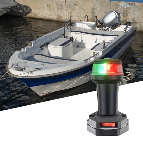 Pactrade Marine Navigation Lights for Boats LED - Red/Green Battery Powered Nav Lights for Boats - Surface Mounts (Flat), Fixed Base, 3-Mode Operation - 1NM Waterproof - style: Surface Mounts (Flat), Fixed Base