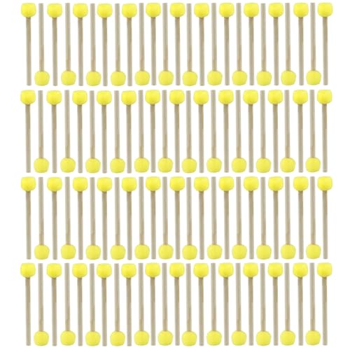 Round Sponge Brush Paint Set, 100 Pcs, 15mm, 0.6 Inch - style: 100 * 0.6Inch