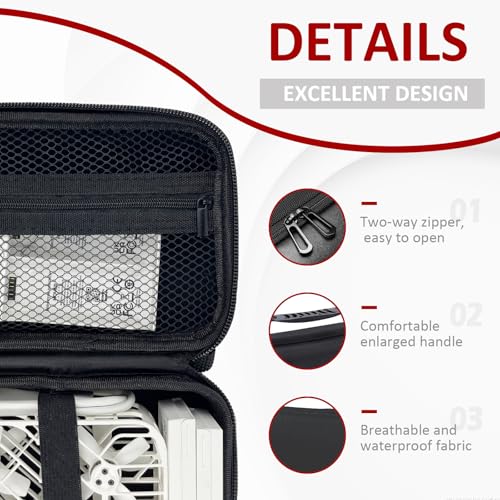 Black Hoverair X1 Camera Case - Store Drone, Charger, 2 Batteries - Smart Case with Carrying Strap