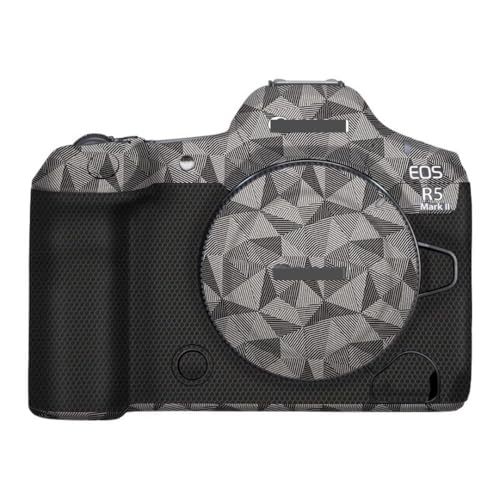 Camera Skin Wrap R5II Anti-Scratch Sticker Coat Vinly Protective Film Body Protector Decals Cover for Canon EOS R5 Mark II R5 II (Triangle Titanium) - color: Triangle Titanium