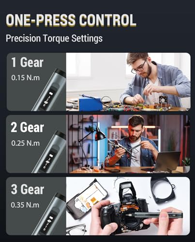 PHALANX 28-in-1 Electric Precision Screwdriver Repair Kit, Cordless, Grey - color: Grey-11