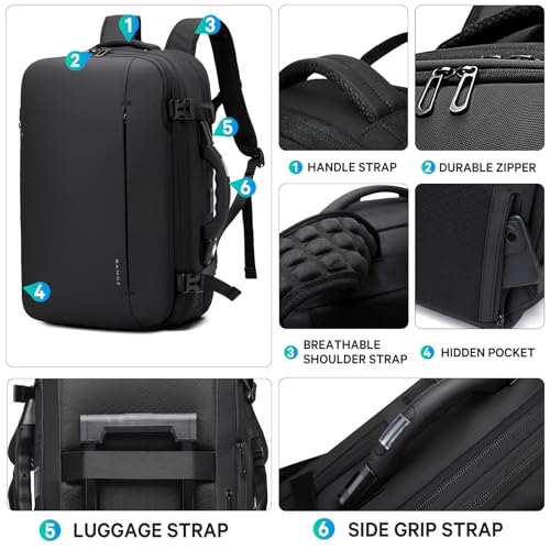 BANGE Air Compression System Backpack with electronic scaleVacuum Compression Travel Backpack,Expandable Backpacks with Pump for Airplanes (With Air Pump) - style: With Air Pump