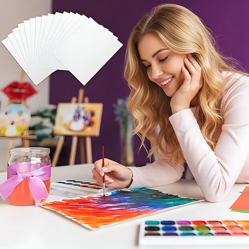 TecUnite 10 x 13 Inch 60 Sheets Watercolor Paper Pad Bulk - size: 10 x 13 inch