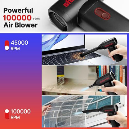 Shop-Vac Electric Air Duster with Brushless Motor, 100000RPM Rechargeable
