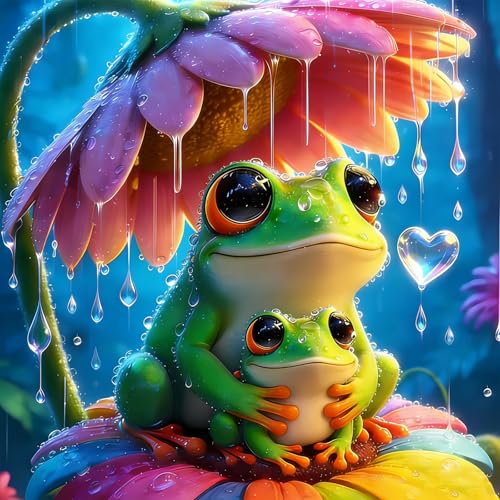 YCZO 5D Frog Diamond Art Painting Kits for Adults Beginners-12x12Inch