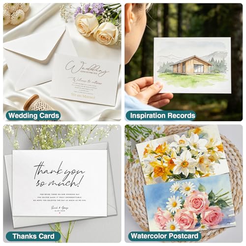 KOVIEDE 100 Pack Blank Watercolor Cards with Envelopes 4 x 6 Inch - size: 4x6" Cards*100