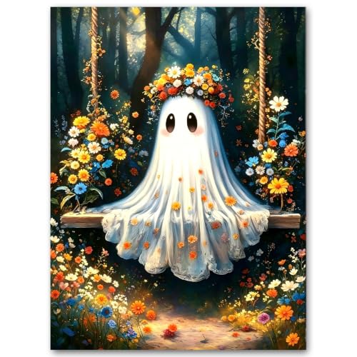 SUJINMEI Ghost Paint by Numbers Kit for Adults Without Frame 16X20 inch - color: MT23186-US