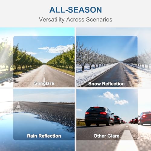 Veharvim Sun Visor Extender for Car (Polarized, UV400, PC Lens, Side Sunshade, Straps&Adjusters), Car Visor Extender Sun Blocker, Visor Extender Attachment, Anti-Glare for Safe Driving(Driver Side) - size: Driver Side