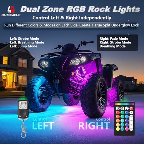 6Pods RGB LED Rock Lights Multicolor Underglow Accent Light Kit 12V - size: 6Pods