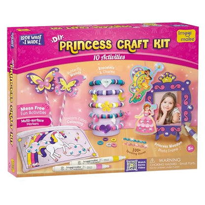 Imagimake Princess Craft Kit, 10 Mess-Free Creative Activities for Girls - style: Princess Craft Kit