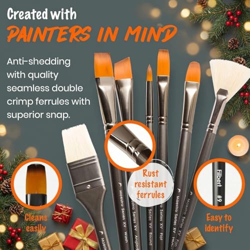 D'Artisan Shoppe Paint Brushes, Professional Acrylic Oil Paint Brush Set