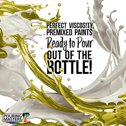Pouring Masters Lemon Zest Metallic Pearl 8-oz Acrylic Pouring Paint - color: Lemon Zest Metallic Pearl, size: 8 Fl Oz (Pack of 1)