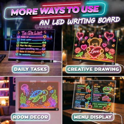 16 in LED Drawing Board; Corded and Non-Rechargeable (Black) - color: Black