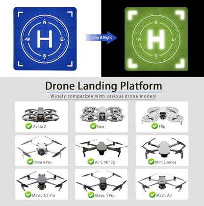 Drone Landing Pad Weighted, Foldable Launch Pad for DJI Drone Accessories