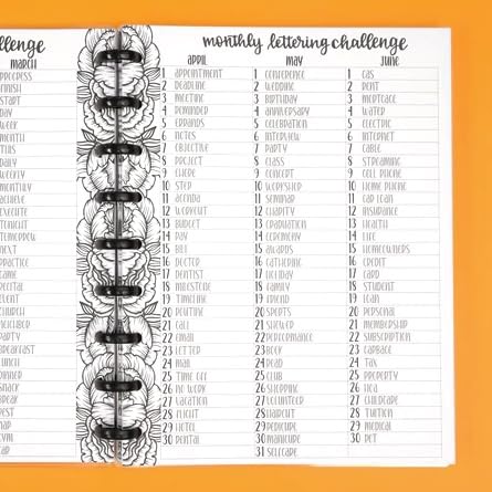 kellofaplan Lettering and Calligraphy Practice Book – Hand Lettering Handwriting Practice Book with Premium Paper, Disc-Bound, 50+ Guided Pages for Brush Pens & Modern Calligraphy