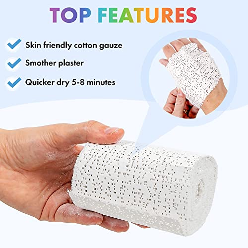 Noe & Malu 4-Inch x 15-Foot Fast-Setting Plaster of Paris Rolls, 12-Pack