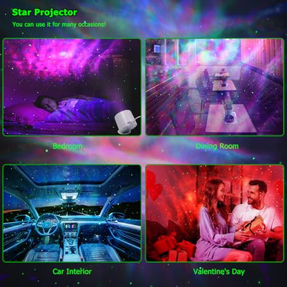 HERHOTER Galaxy Projector,Star Projector with Timer and Remote Control for Adults Bedroom Decoration, Party,Star Night Light - size: 3in