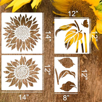 Large Sunflower Stencils Flower Stencils for Wood Fence - style: Sunflower