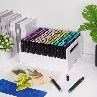 SANFURNEY Marker Pen Organizer Holder for Carts, 180 Slots - size: 180-slot