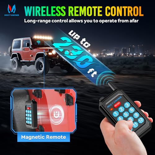 MICTUNING P1Y+ 12 Gang Switch Panel Wireless Remote Control Up to 230FT - color: Remote, size: 12 Gang