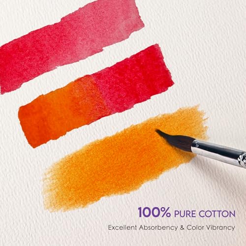 KOVIEDE 100% Cotton Watercolor Paper Pad 3.5"x5.5" (3 Pack, 30 Sheets Each) - color: Cat-3 Pack, size: 3.5"x5.5"