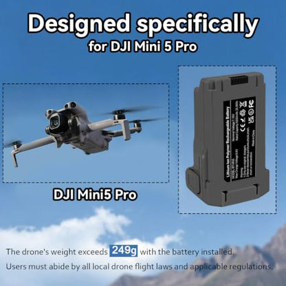 Intelligent Flight Battery Plus for DJI Mini 5 Pro 5000mAh 47 Mins Flight Time Upgrade 2026