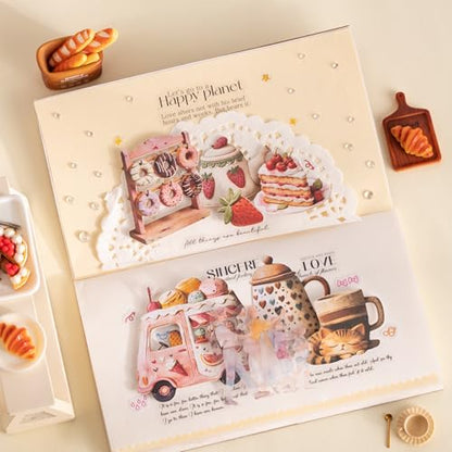 120 Pcs Clay-Style Stickers for Scrapbooking and Journaling - color: Clay Life