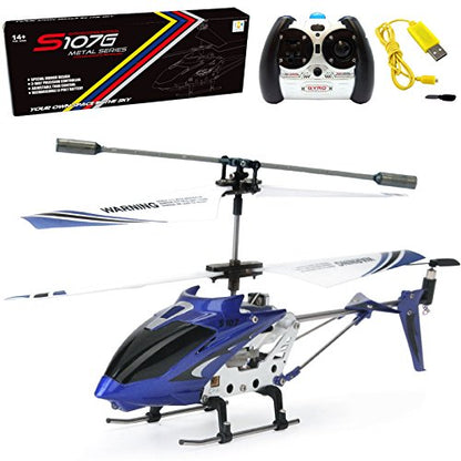 Cheerwing S107/S107G Phantom 3CH 3.5 Channel Mini RC Helicopter with Gyro Blue - color: Blue