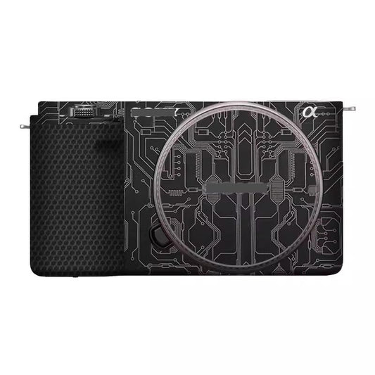 Camera Cover Skin Sticker for Sony ZV-E10 Camera Protector Film Skin Anti-Scratch Protective Decoration (Circuit Titanium) - color: Circuit Titanium