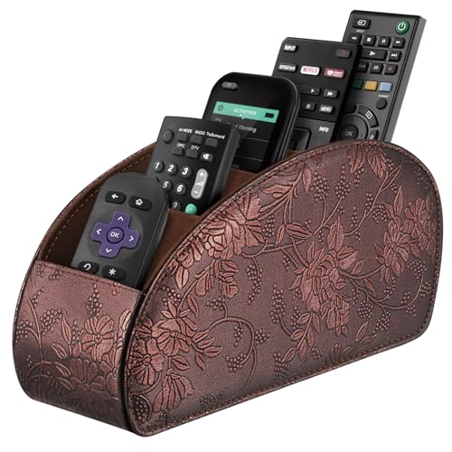 SITHON Remote Control Holder with 5 Compartments - color: Antique, size: Small