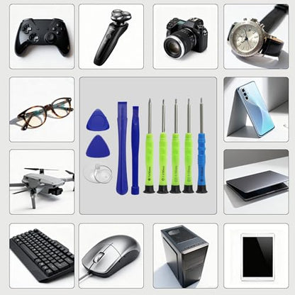 10 Piece Opening Pry Tool Repair Kit with Screwdriver Plastic Spudger for Laptop Computer Tablets Ipad Electronics iPod Touch