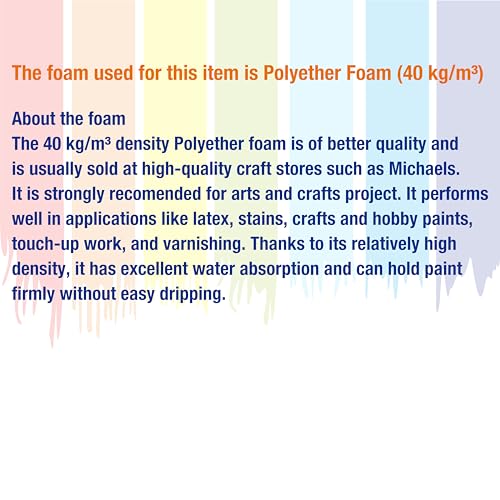 50pcs 1/2" Foam Brush with High Density Foam, mini Foam Brush - size: 1/2 inch 50pcs