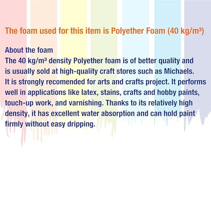 50pcs 1/2" Foam Brush with High Density Foam, mini Foam Brush - size: 1/2 inch 50pcs