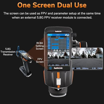 Radiolink RC8X 8CH Touchscreen RC Transmitter and R8FG&R4FGM Gyro Receivers