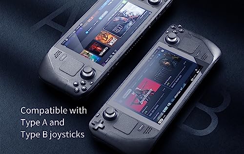 GuliKit Analog Joystick For Steam Deck LCD (Type A&B), Hall Effect No Drift Electromagnetic Thumbstick Replacement, No Soldering, One-Key Calibration, Right & Left Repair Kit with Caps(Not Fit OLED)
