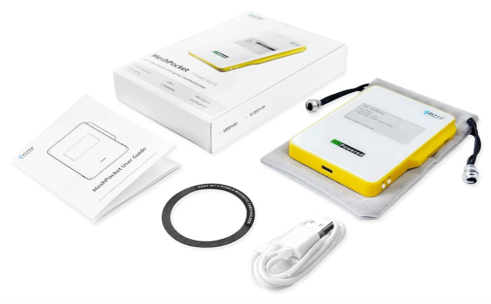Heltec Meshtastic LoRa Compatible Magnetic 10000mAh Power Bank - color: Yellow 10000mAh