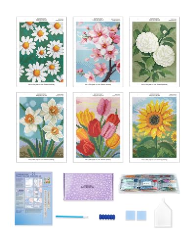 forever young Flowers Small Diamond Art Kits, 5x7 Inch Canvas - color: Flower