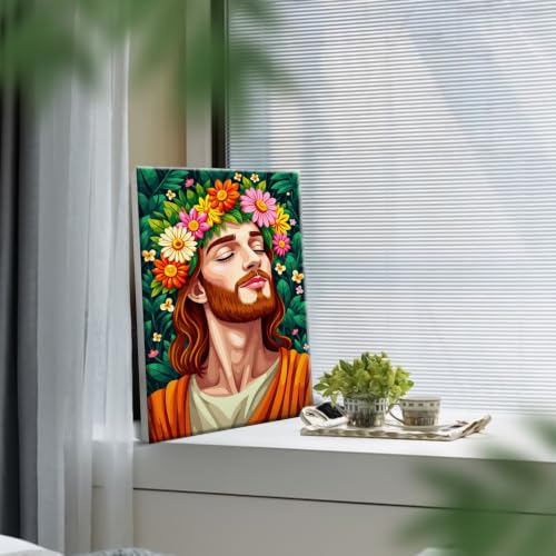 YOYA Framed Paint by Numbers Kit for Adults - Jesus Paint by Number - color: Jesus 040