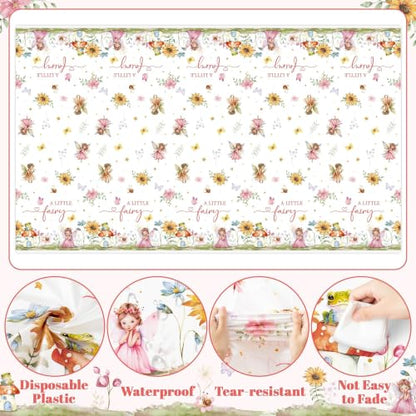 3 Pack Fairy Party Tablecloths for Girls - color: Fairy