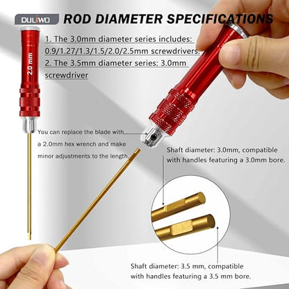 RC Hex Driver Screwdriver Bits 0.9–3.0mm Replacement 7PCS - color: 7-pcs Ti-coated Bits