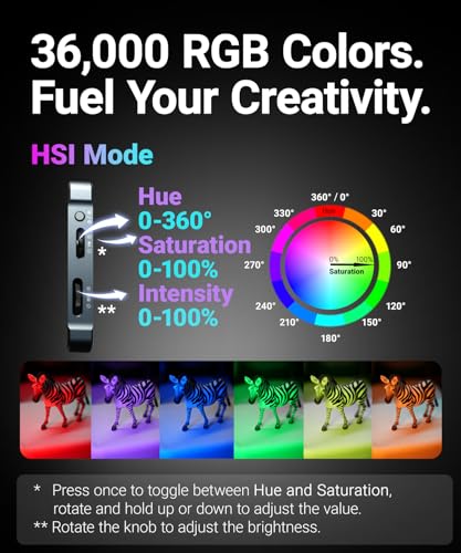 Portable LED Camera Light RGBWW Video Lights for Photographers, Creators - style: 5in1 Combo